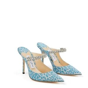 Jimmy Choo Bing 100 Butterfly Blue Size 35.5 NWT